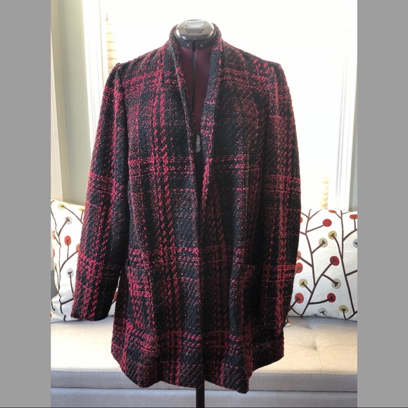 Plaid Shimmer Boucle Jacket - Picture 3 of 7